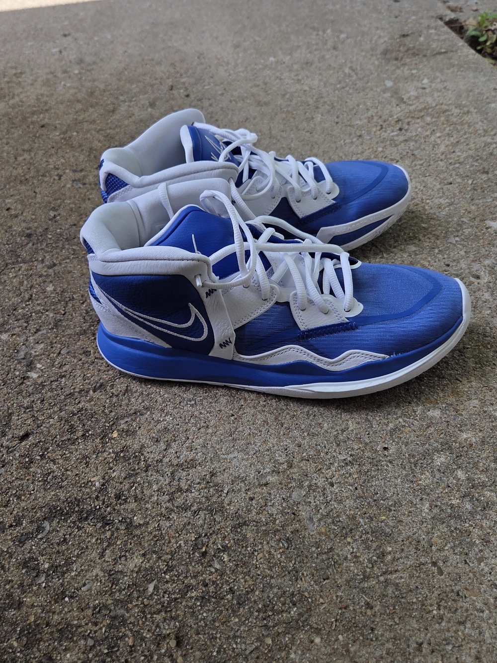 Nike Blue and White Basketball Shoes